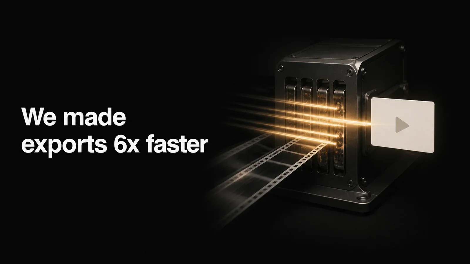 Cover illustration for We made exports 6x faster