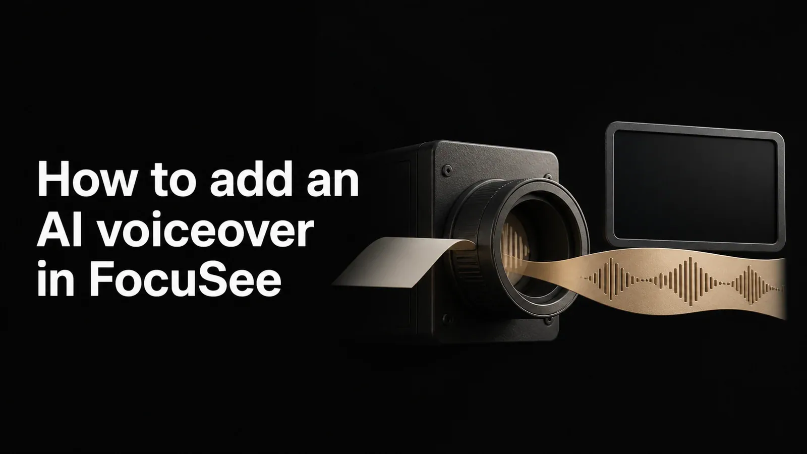 Cover illustration for How to add an AI voiceover in FocuSee