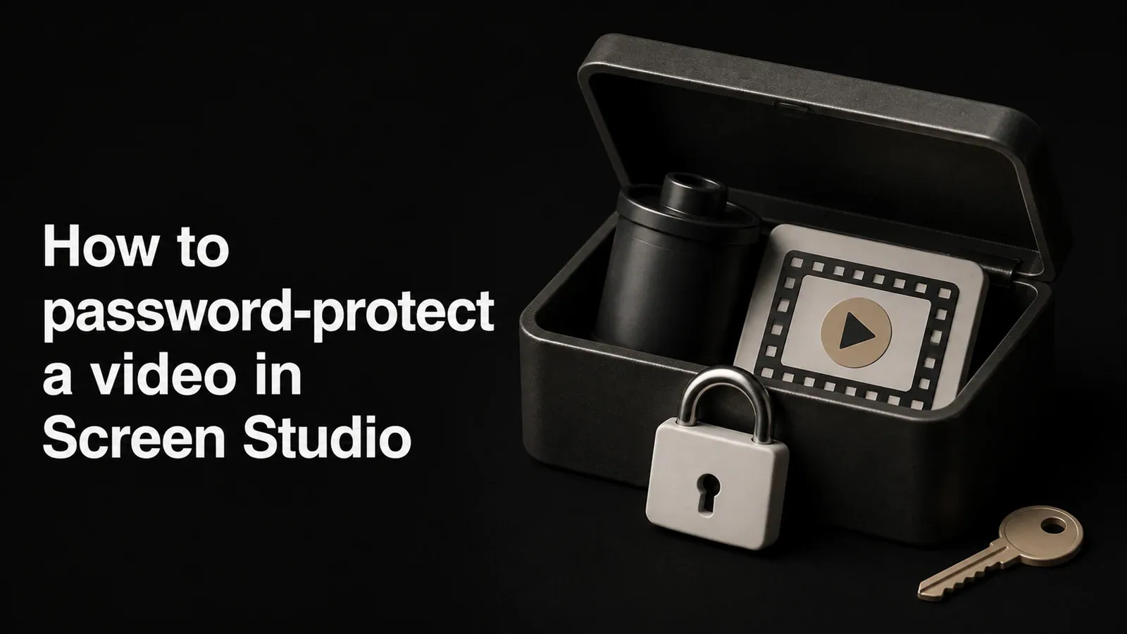 Cover illustration for How to password-protect a video in Screen Studio