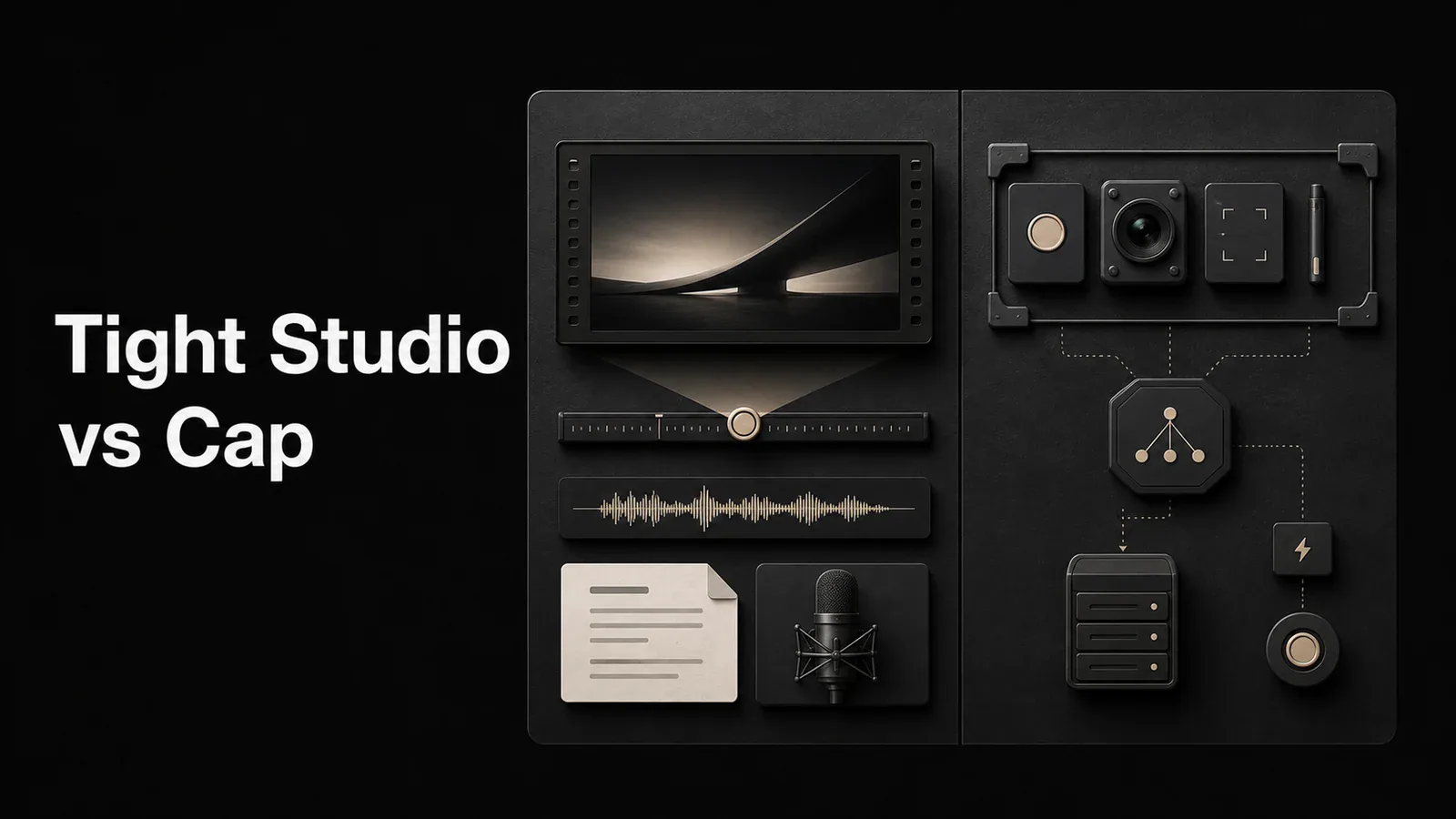 Cover illustration comparing Tight Studio and Cap