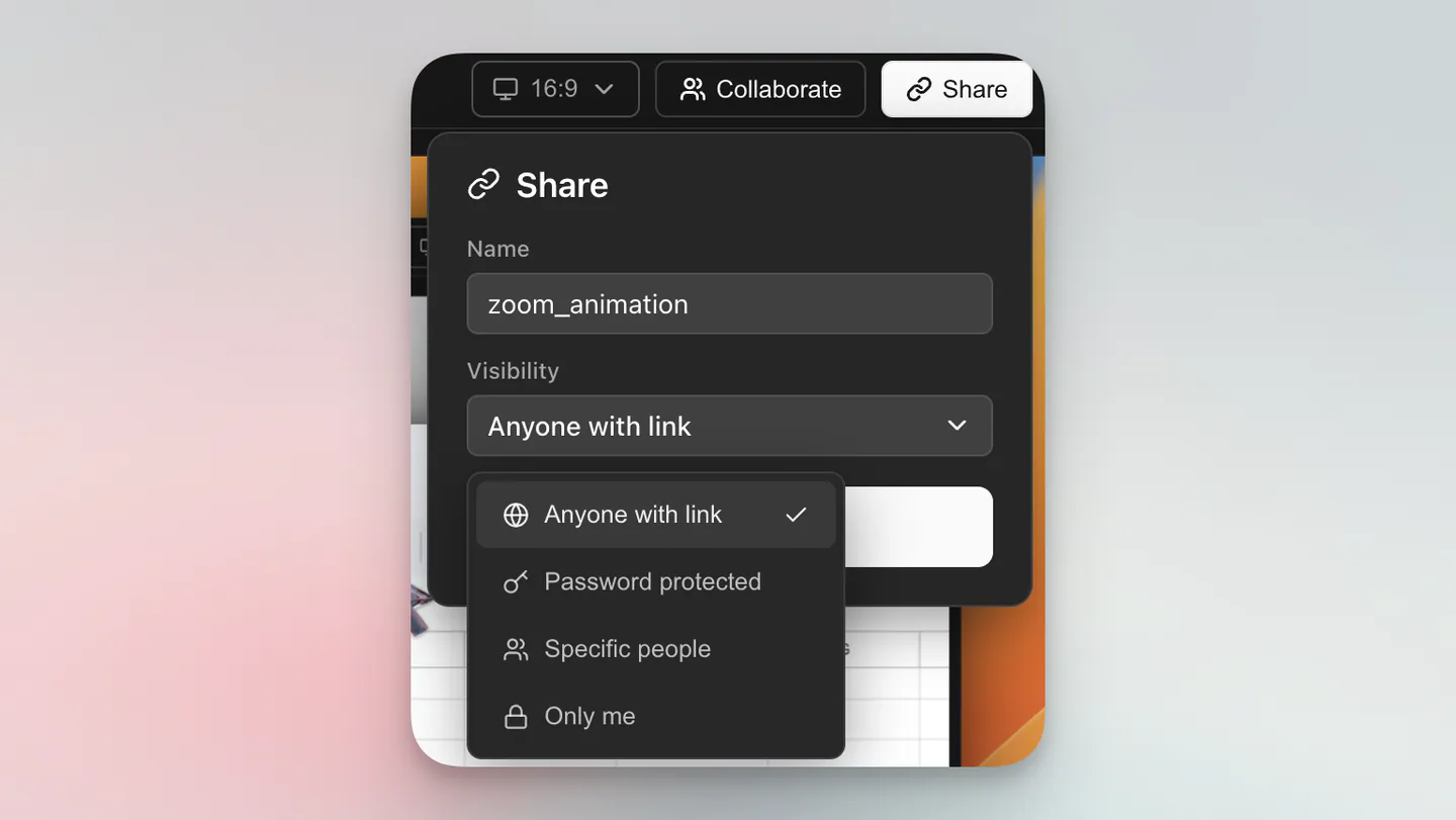 Stakeholder-ready share links