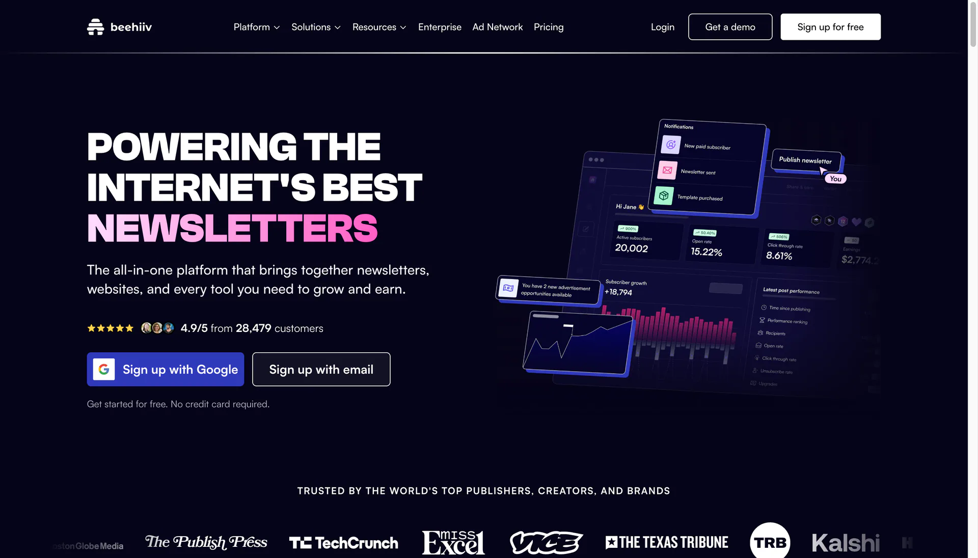 Beehiiv newsletter platform built for growth