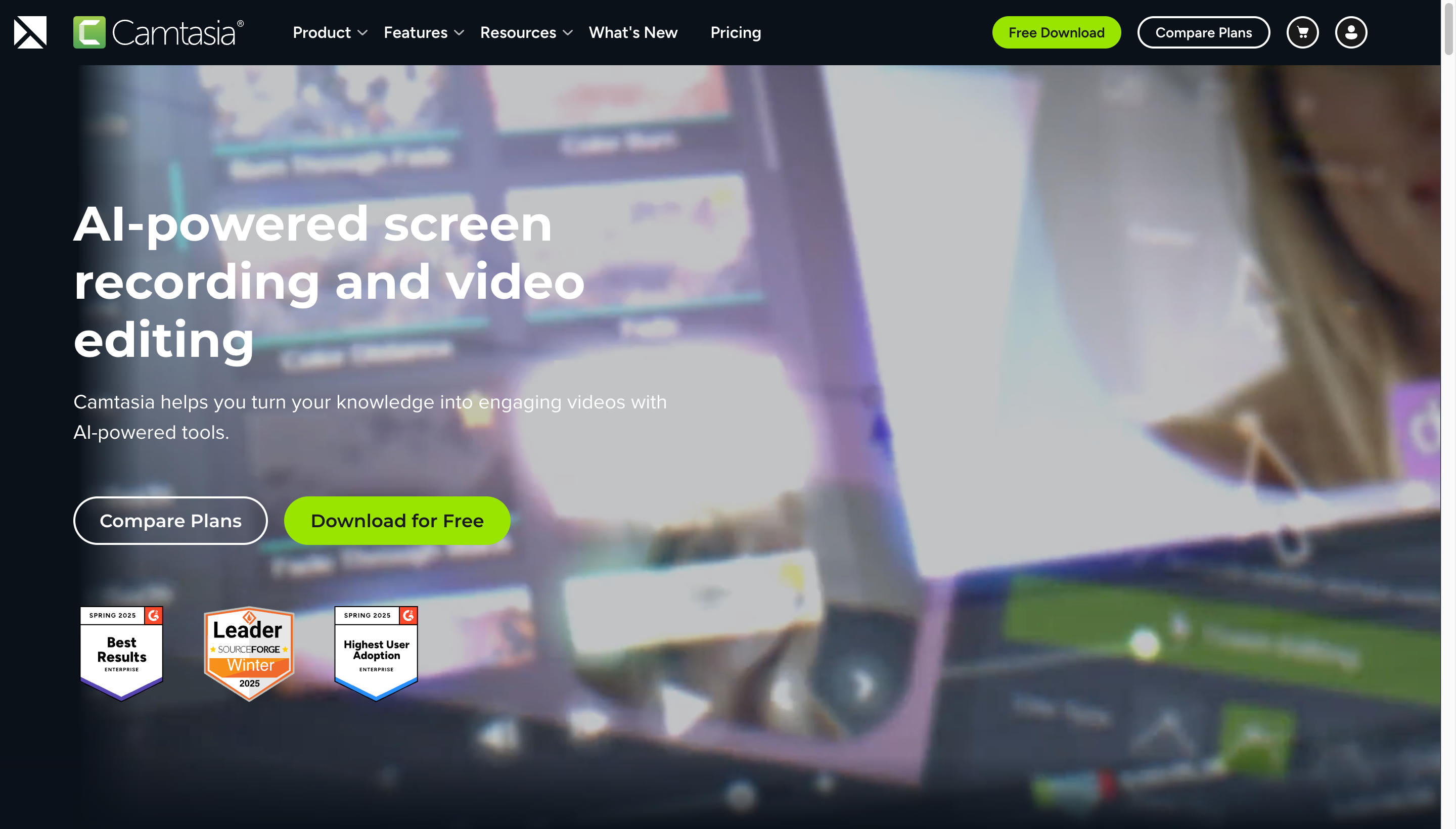 Camtasia screen recorder and video editor with annotation tools