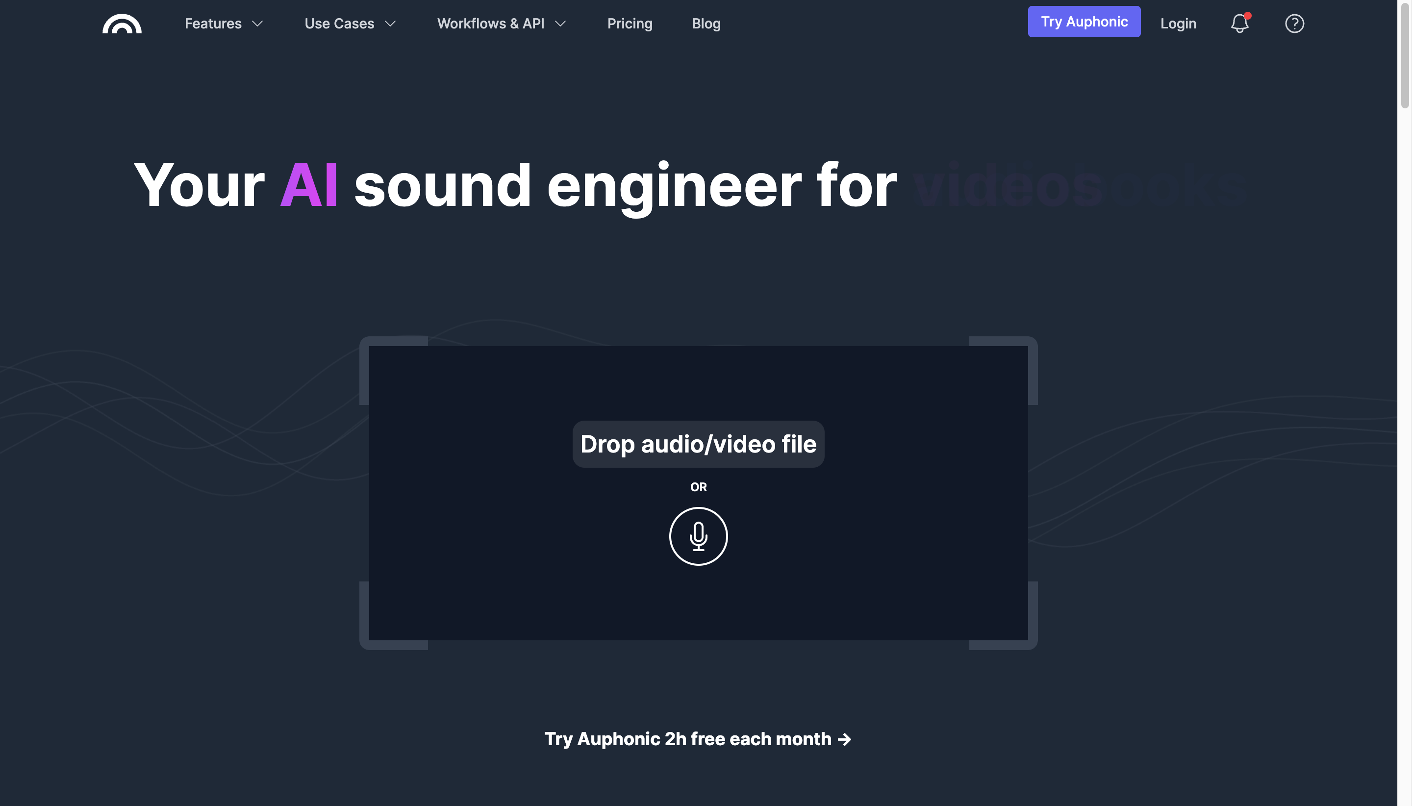 Auphonic AI sound engineer