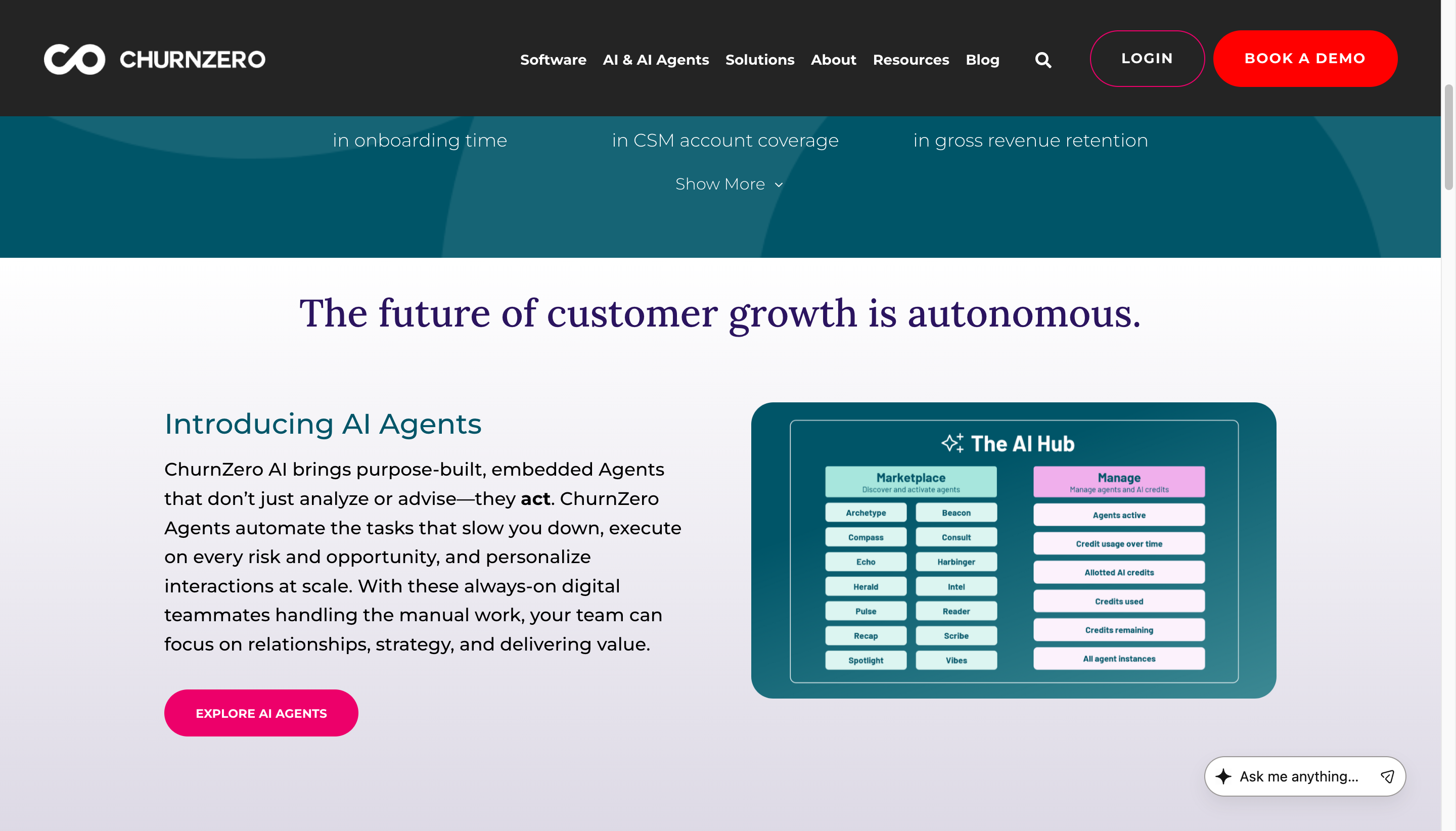 ChurnZero AI agents and customer growth platform