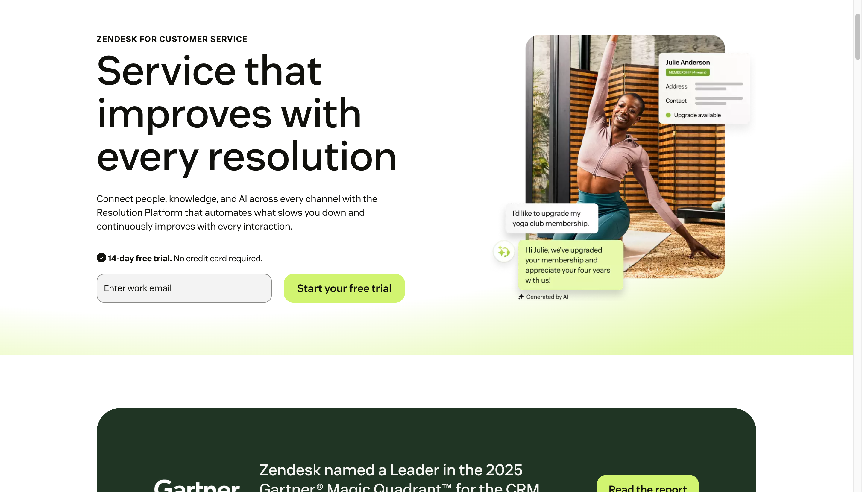 Zendesk customer service and resolution platform