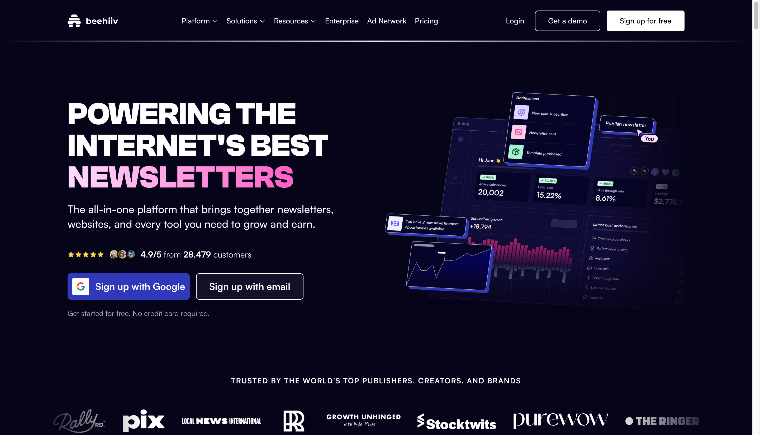 Beehiiv newsletter platform