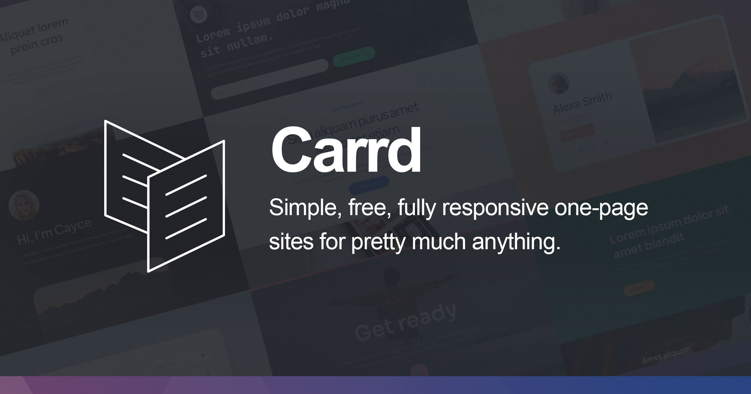 Carrd one-page site builder