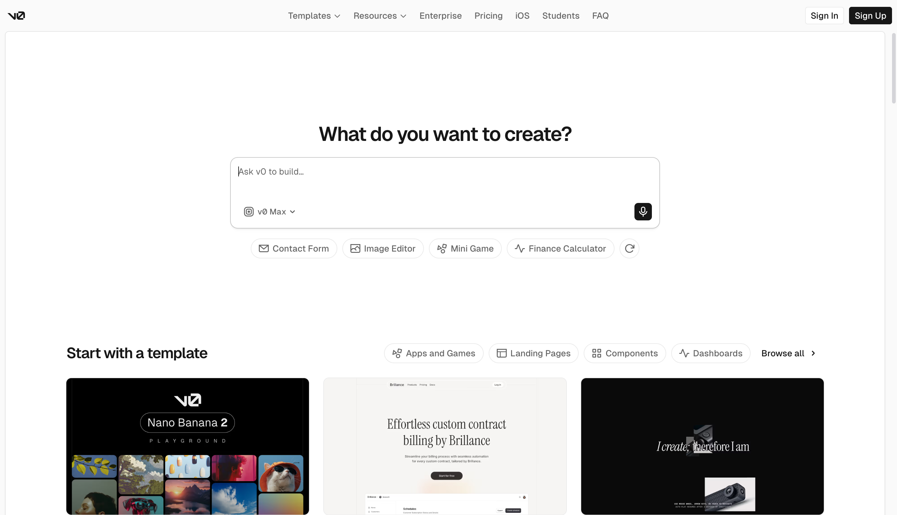 v0 by Vercel UI generator