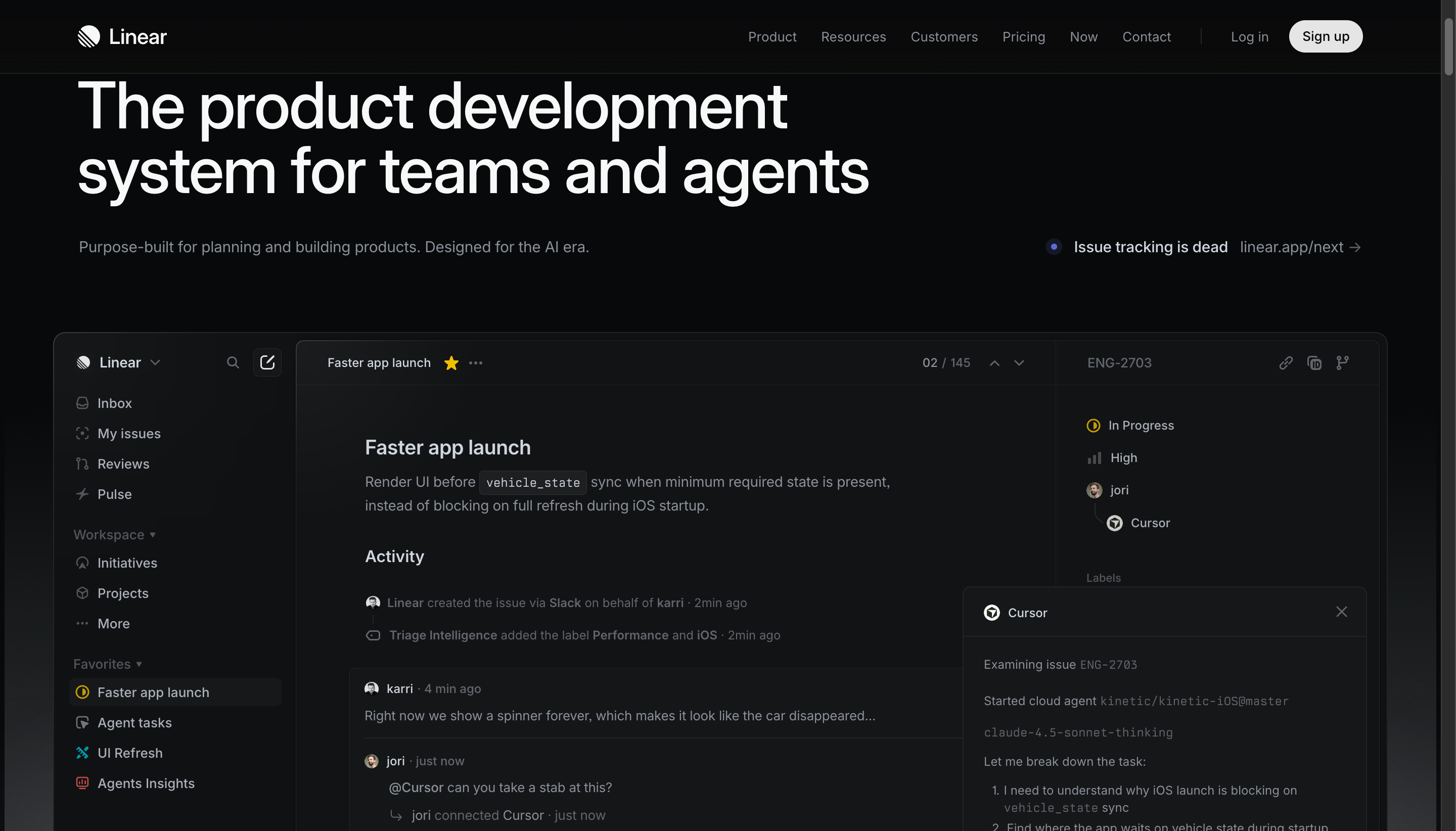 Linear issue tracking for product teams