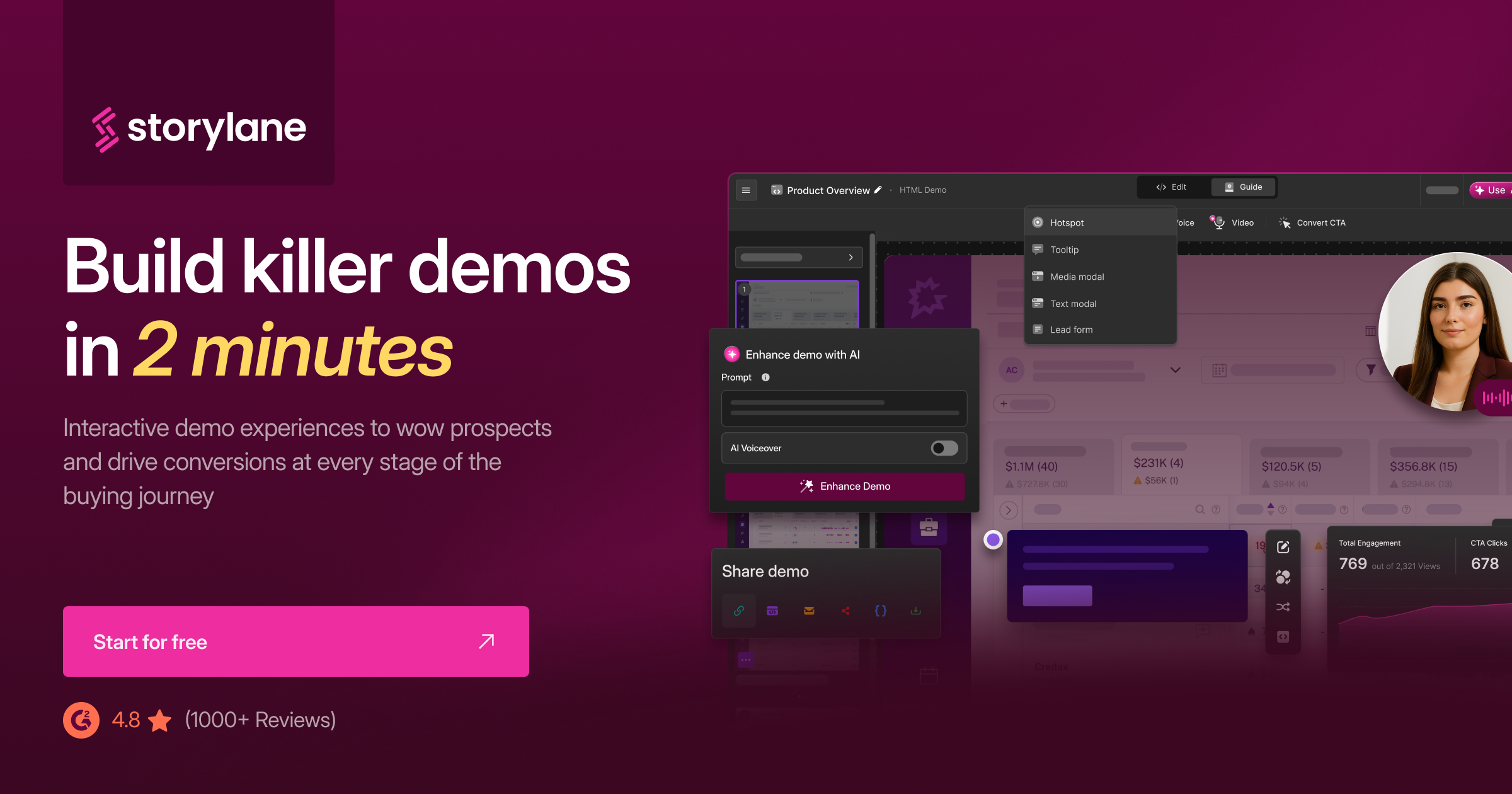 Storylane interactive demo platform