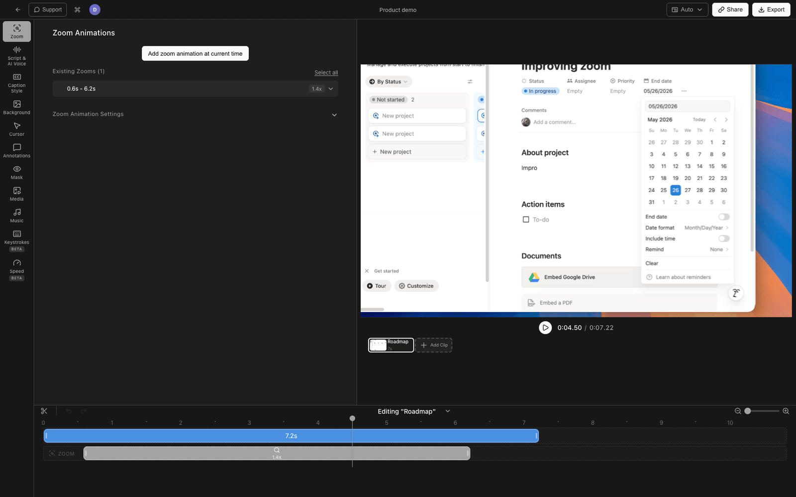 Tight Studio editor used in a home studio tutorial setup